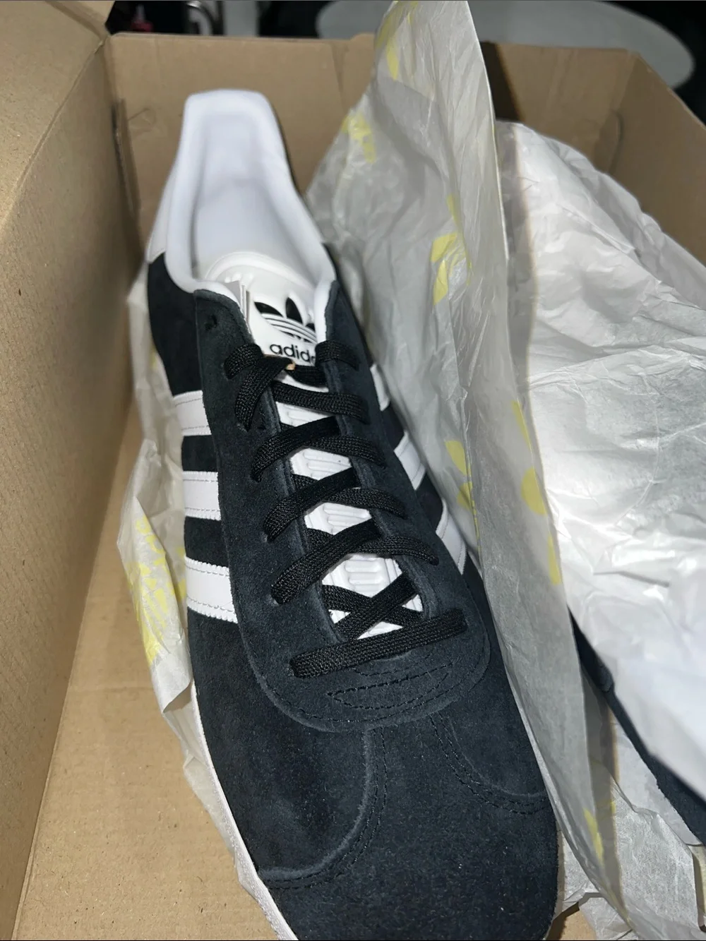 adidas Black and White Suede Low-Top Sneaker